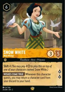 Lorcana TCG - Snow White Well Wisher - Legendary Rare Card
