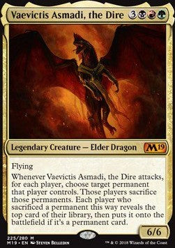 Magic The Gathering TCG Vaevictis Asmadi, the Dire (M19 225)
