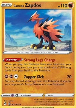 Pokemon TCG Galarian Zapdos (EVS 082)
