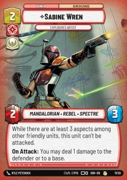 Star Wars Unlimited Sabine Wren, Explosives Artist (SDR 17/20)