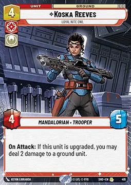 Star Wars Unlimited Koska Reeves, Loyal Nite Owl 419