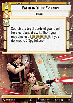 Star Wars Unlimited Faith in Your Friends (SEC 475)