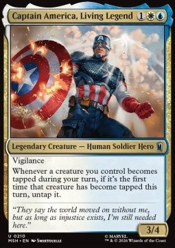 Magic The Gathering Captain America, Living Legend (MSH 0210)