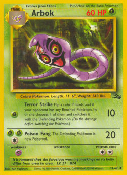 Pokemon TCG Arbok (FO 31)