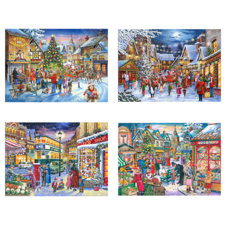 Christmas Shopping - 4 x 500 Piece Puzzle