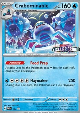 Pokemon TCG Crabominable (SVP 134) Stamped