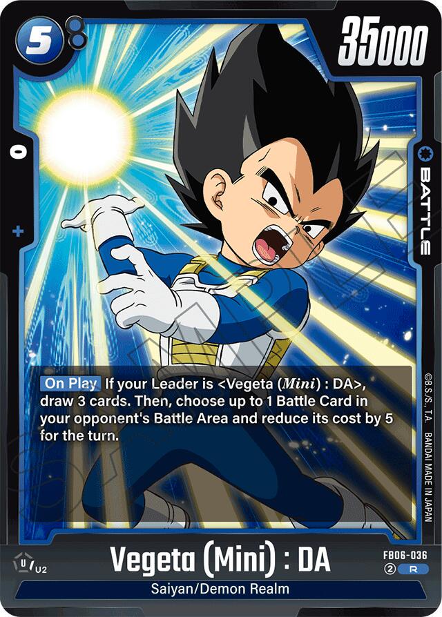 Dragon Ball TCG Vegeta (Mini) : DA (FB06-036) Holo