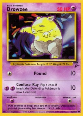 Pokemon TCG Drowzee (B2 73) Light Play Damage