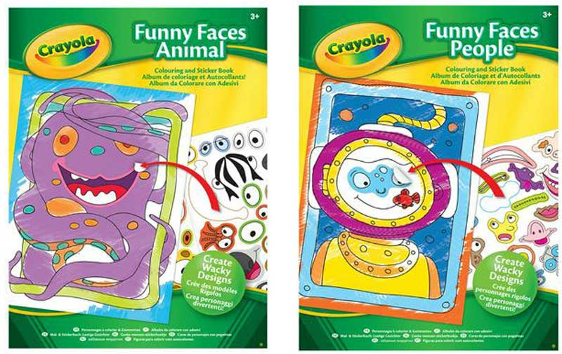 Funny Faces Sticker Book Assorted