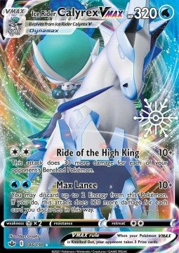 Pokemon TCG Ice Rider Calyrex VMAX (CRE 046) Stamped - Sealed