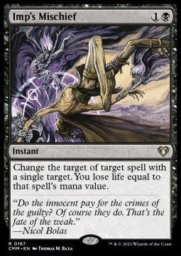 Magic the Gathering Imp's Mischief (CMM 0167)
