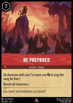 Lorcana TCG - Be Prepared - Holo Rare 128/204