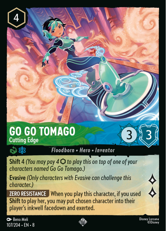 Lorcana TCG - Go Go Tomago - Cutting Edge - Holo Super Rare 107/204