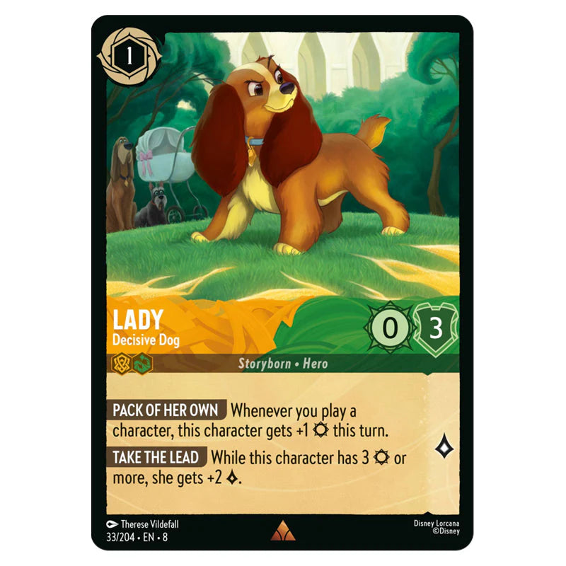 Lorcana TCG - Lady - Decisive Dog - Rare - 33/204