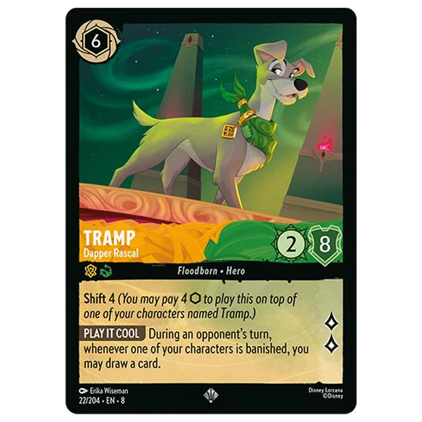 Lorcana TCG - Tramp - Dapper Rascal - Super Rare - 22/204 (Holo)