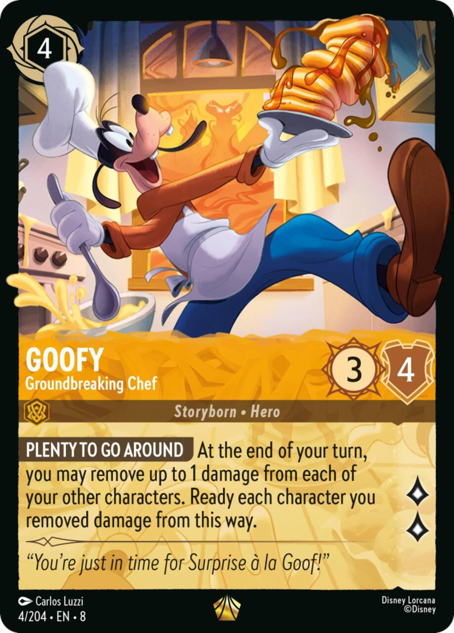 Lorcana TCG Goofy Groundbreaking Chef 4/204 (Embossed)