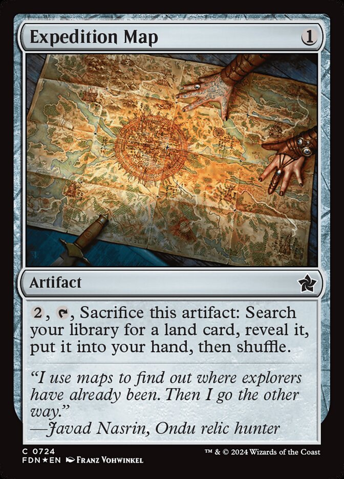 Magic The Gathering Expedition Map #0724 FDN (Holo)
