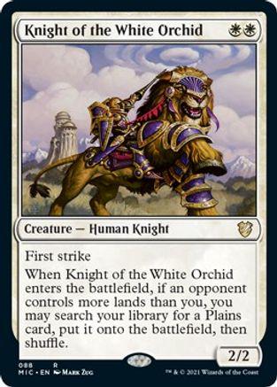 Magic the Gathering Knight of the White Orchid (MIC 088)