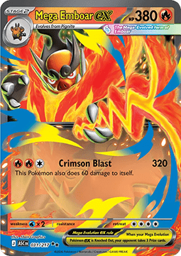 Pokemon TCG Mega Emboar ex (ASC 031)