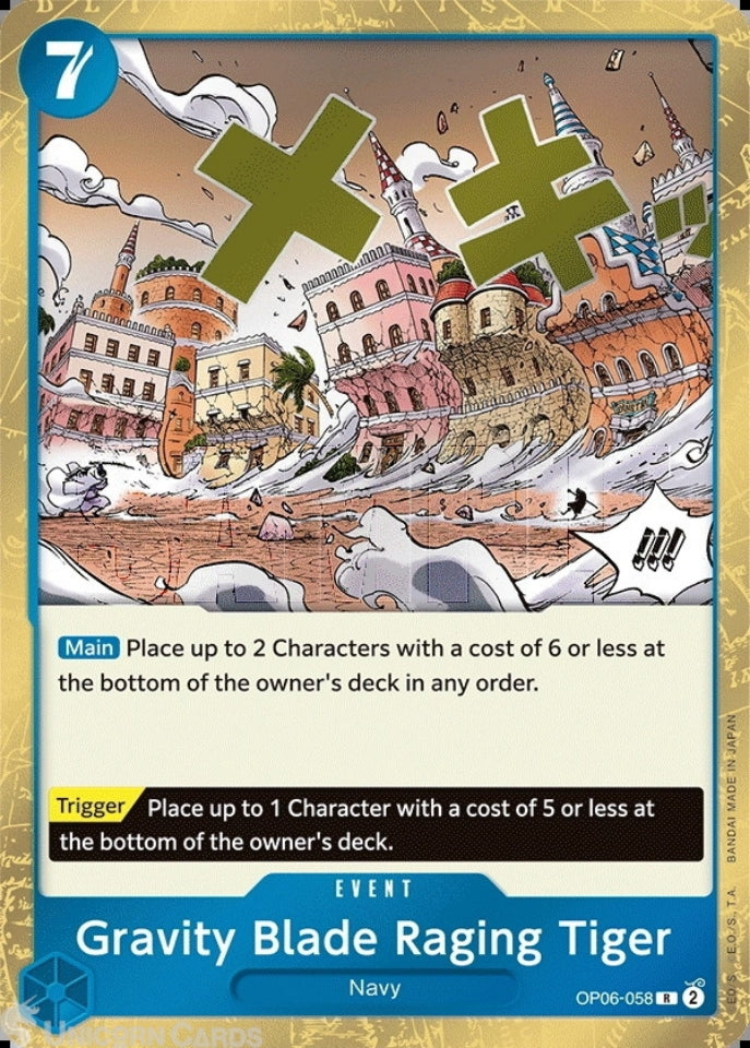 One Piece TCG Gravity Blade Raging Tiger (OP06-058)