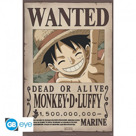 One Piece Wanted Monkey D. Luffy Poster