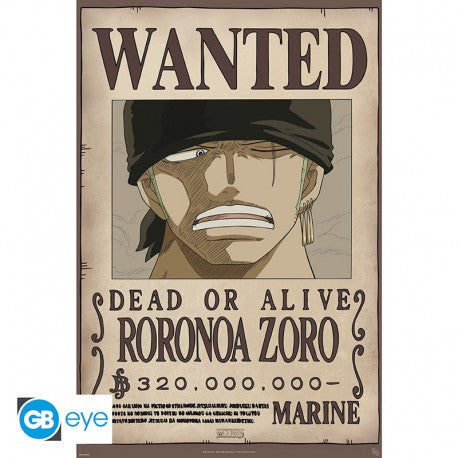One Piece Wanted Roronoa Zoro Poster
