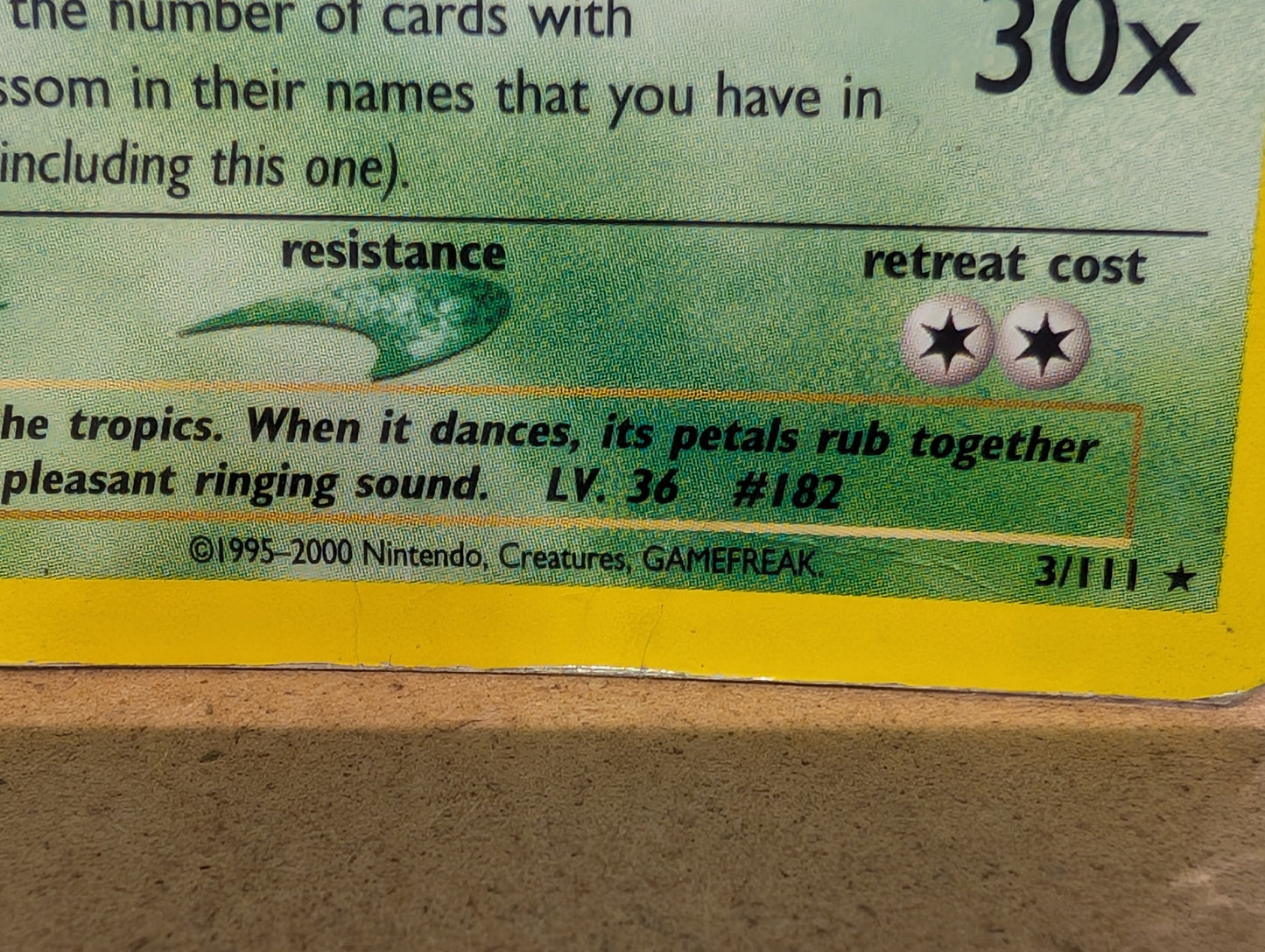 Pokemon TCG Bellossom (NG 3) 1st Edition