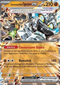 Pokemon TCG Cornerstone Mask Ogerpon ex (PRE 058)