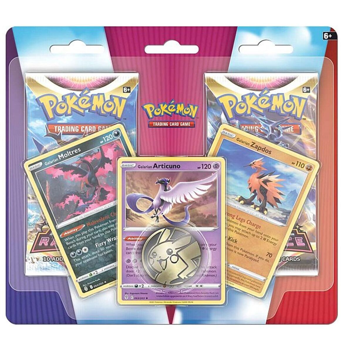 Pokémon TCG Enhanced Blister Pack Galarian Articuno/Zapdos/Moltres