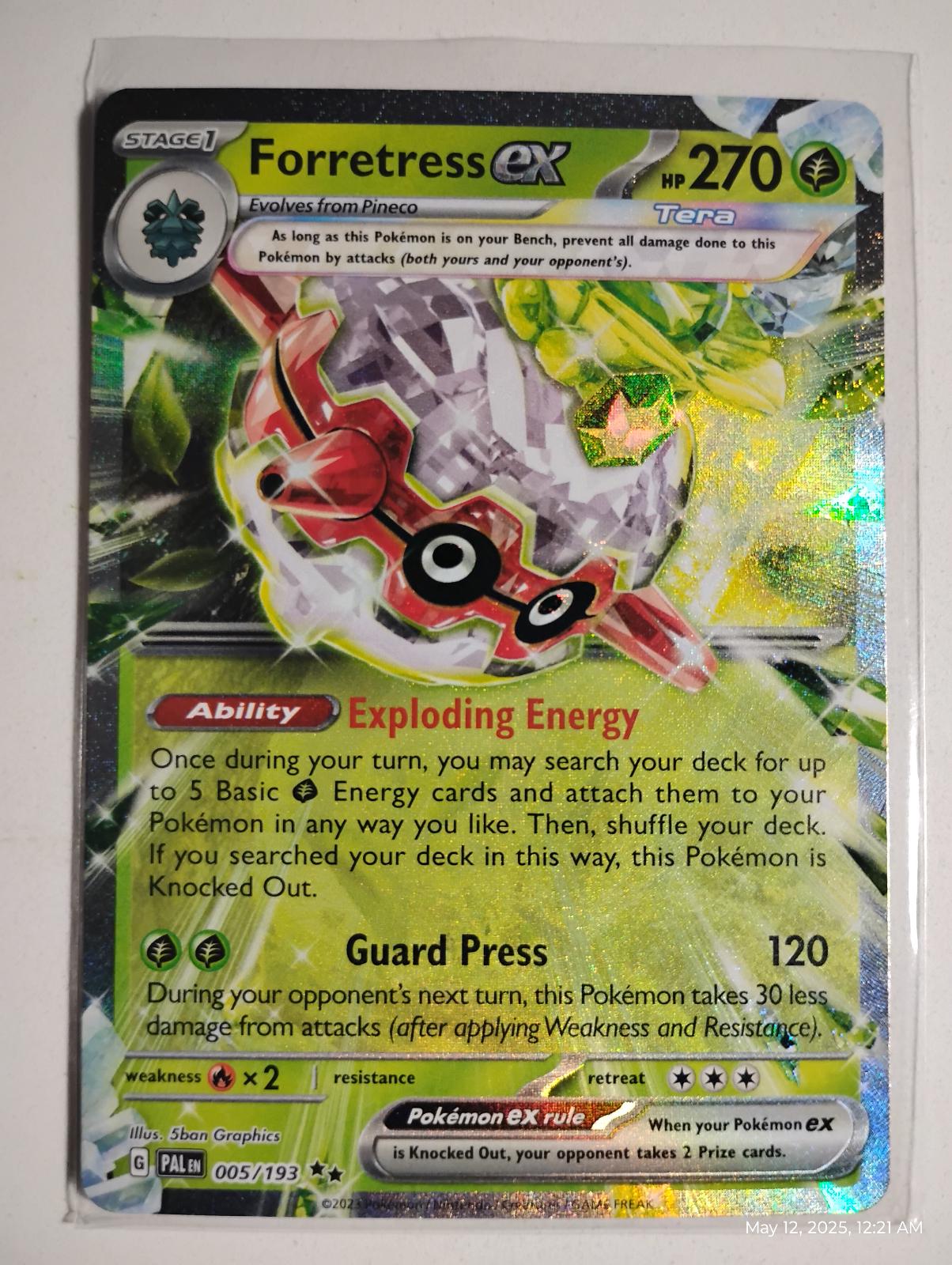 Pokemon TCG Forretress ex (PAL 005)