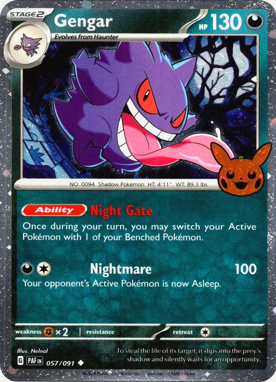 Pokemon TCG Gengar (BOO24 PAF 057)