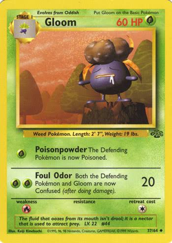 Pokemon TCG Gloom (JU 37) Light Play Damage