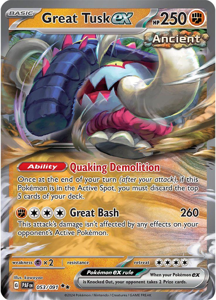 Pokémon TCG Great Tusk ex (PAF 053)