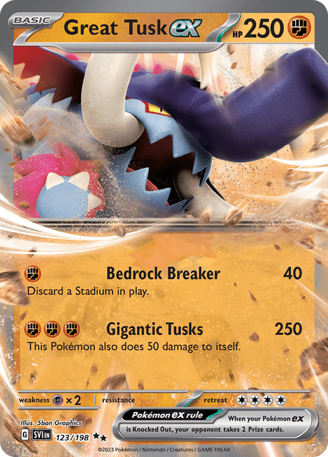 Pokemon TCG Great Tusk ex (SVI 123)
