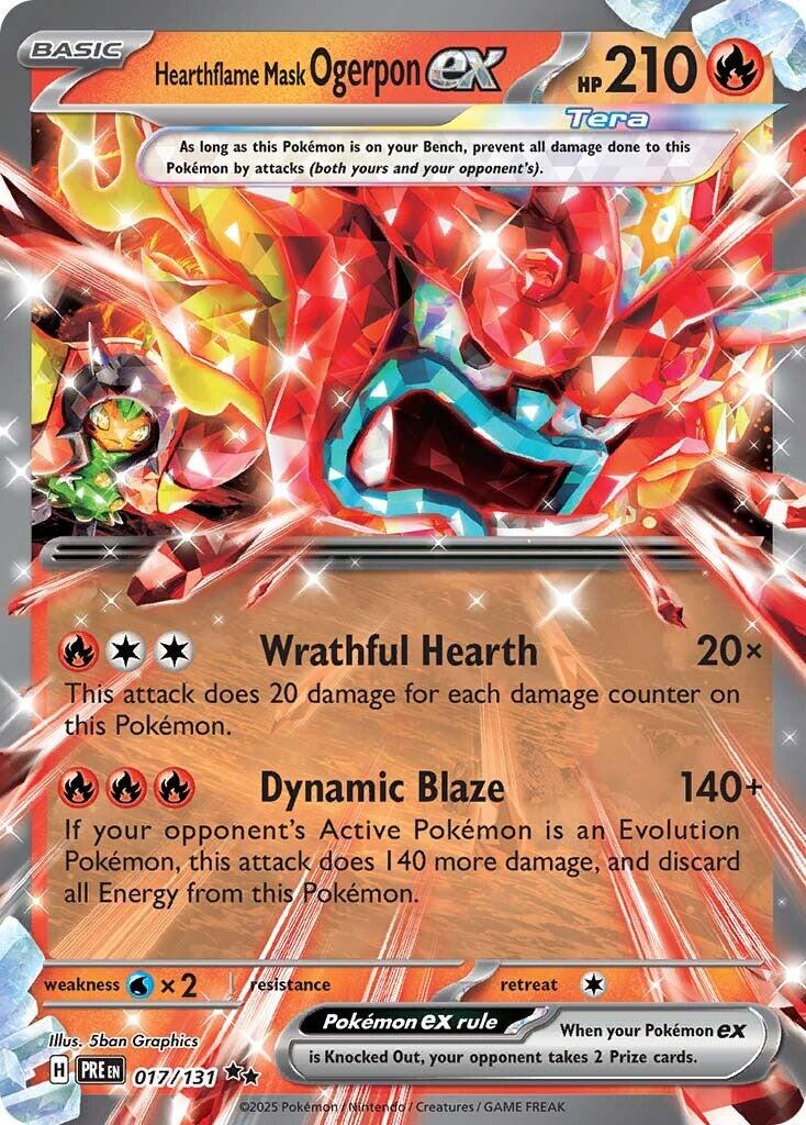 Pokemon TCG Hearthflame Mask Ogerpon ex (PRE 017)
