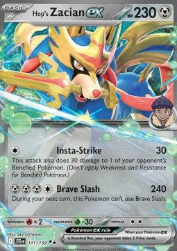 Pokemon TCG Hop's Zacian ex (JTG 111)
