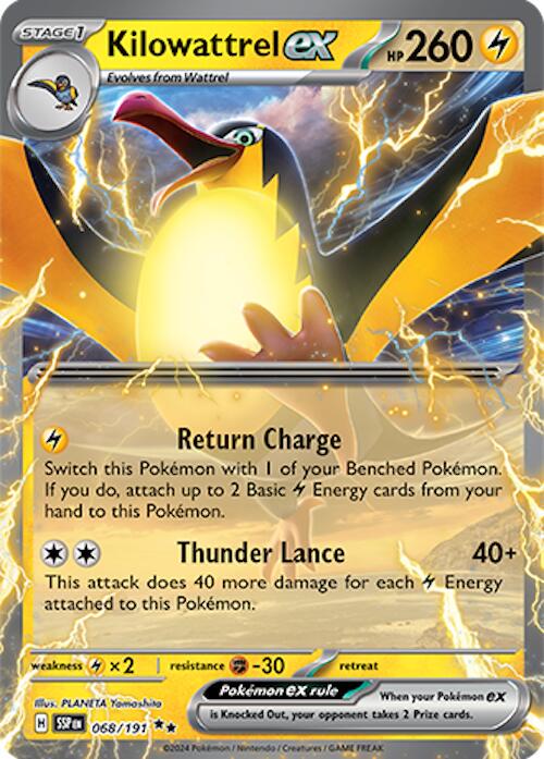 Pokemon TCG Kilowattrel ex (SSP 068)