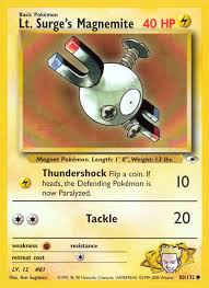 Pokemon TCG Lt. Surge's Magnemite (GH 80) Light Play Damage