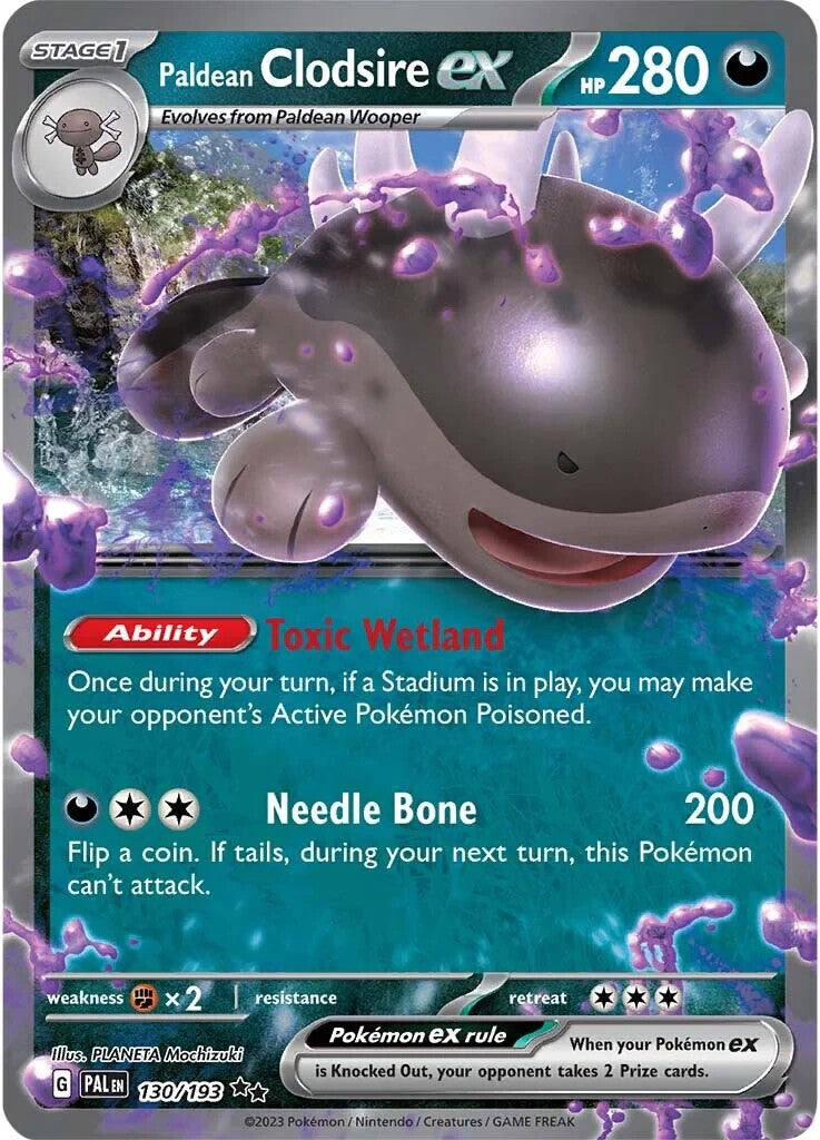 Pokémon TCG Paldean Clodsire ex (PAL 130)