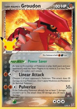 Pokemon TCG Team Magma's Groudon (CEL MA 9)