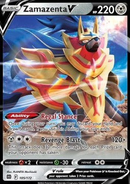 Pokeon TCG Zamazenta V (BRS 105)