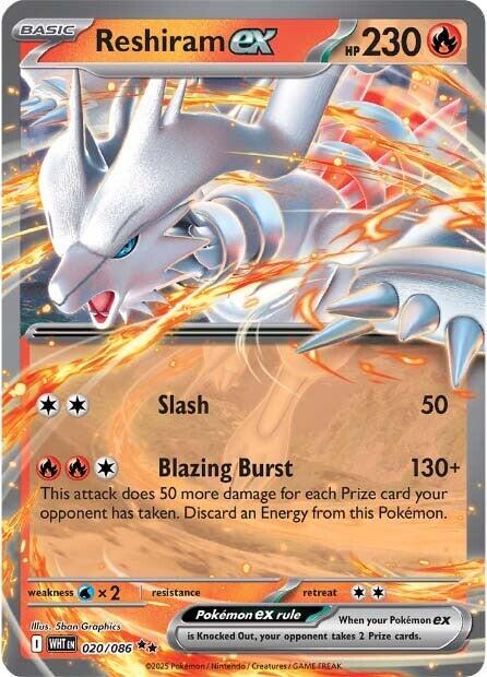 Pokemon TCG Reshiram ex (WHT 020/086)