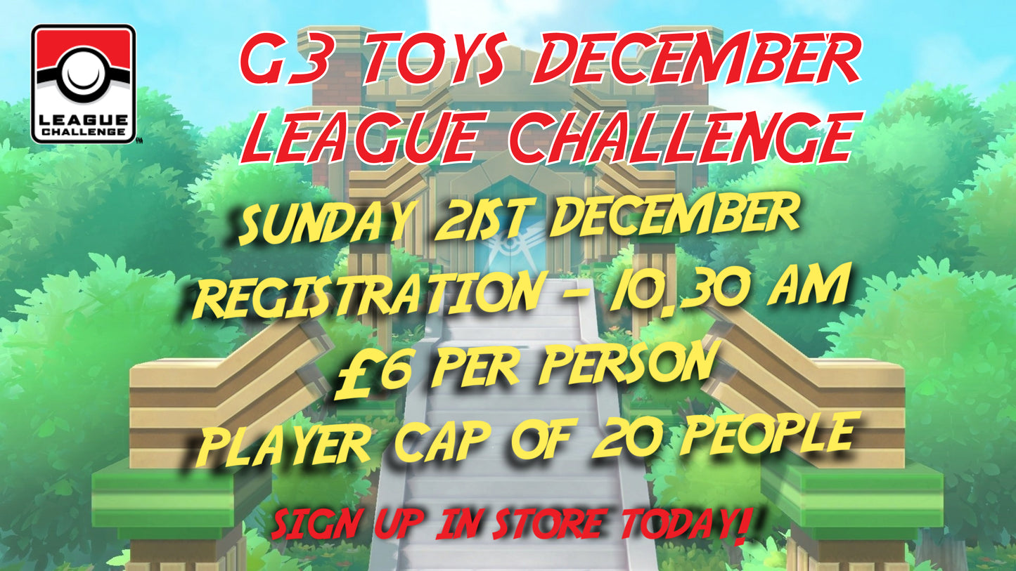 G3 Toys December 21st 2025 League Challenge
