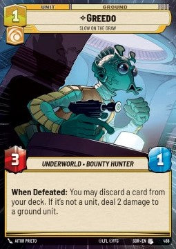 Star Wars Unlimited Greedo, Slow on the Draw