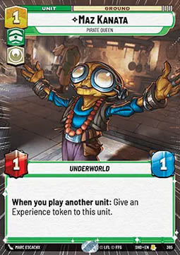Star Wars Unlimited Maz Kanata Pirate Queen 365