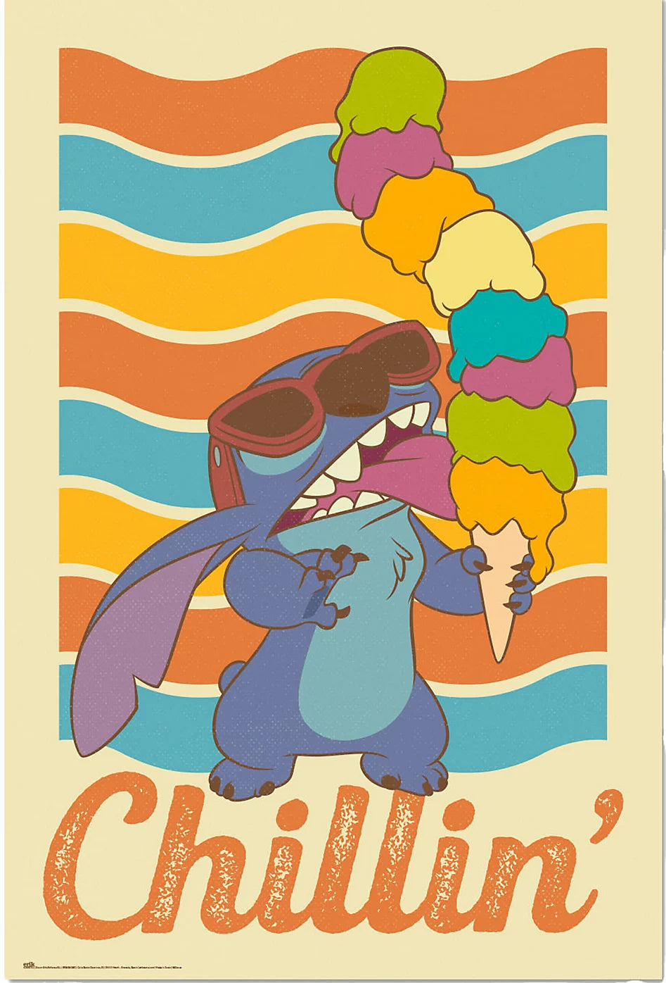 Stitch Chillin Poster