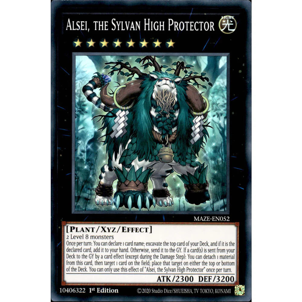 Yu-Gi-Oh TCG Alsei, the Sylvan High Protector MAZE-EN052 (1st Edition)