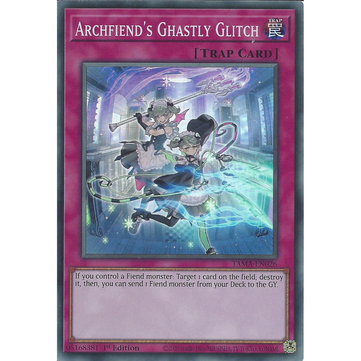 Yu-Gi-Oh TCG Archfiends Ghastly Glitch TAMA-EN026 (1st Edition)