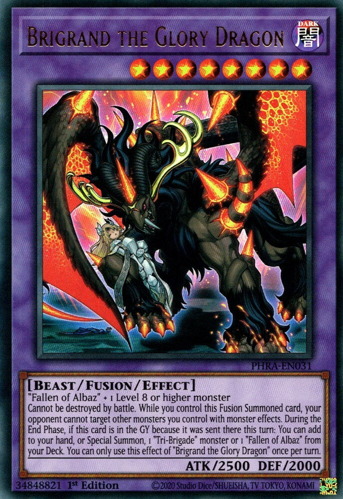 Yu-Gi-Oh TCG Brigrand the Glory Dragon PHRA-EN031