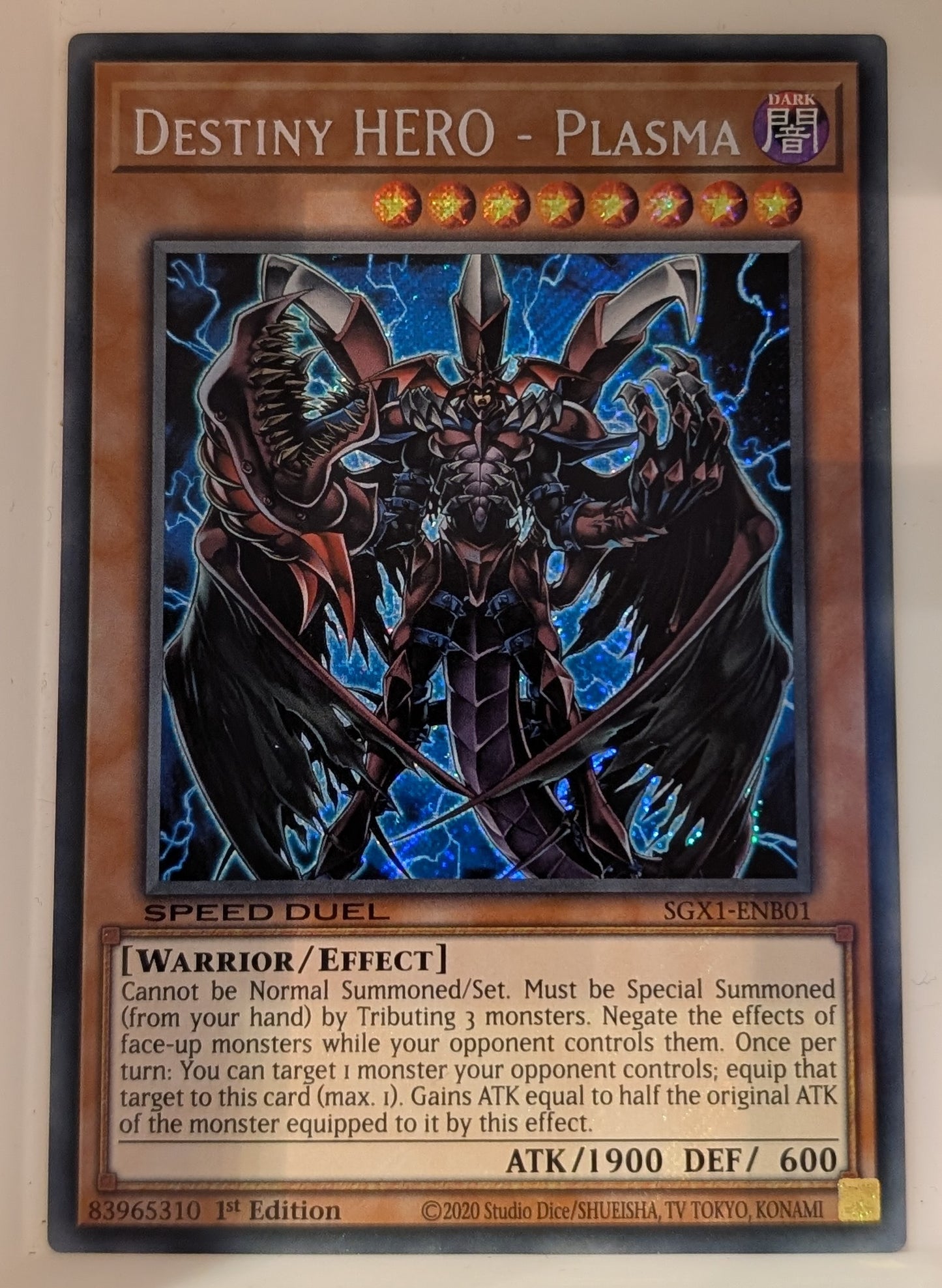 Yu-Gi-Oh TCG Destiny Hero - Plasma SGX1-ENB01 (Speed Duel)